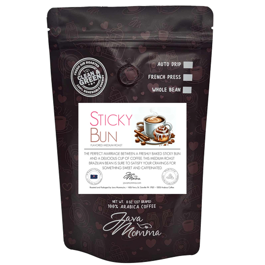 Sticky Bun Flavored Coffee: Auto Drip / Regular / 1/2 pound