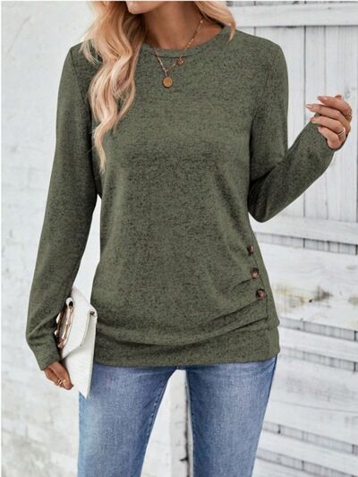 Round Neck Long Sleeve T-Shirt